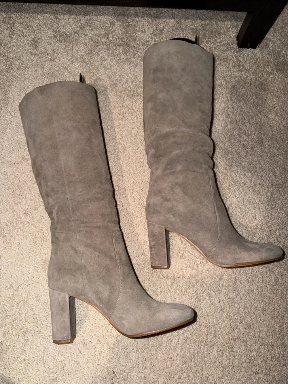 Vince Camuto Sessily Over-the-Knee Suede Leather Block Heel Boots